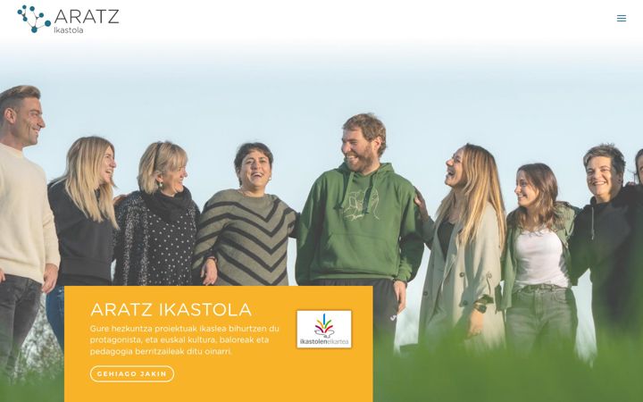 Snimka zaslona za aratz.eus