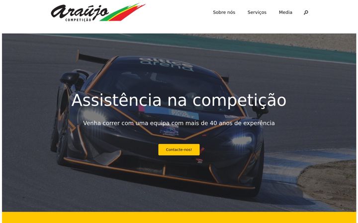Екранна снимка на araujocompeticao.pt