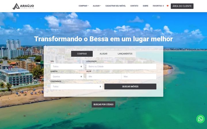 Screenshot of araujoimobiliaria.com