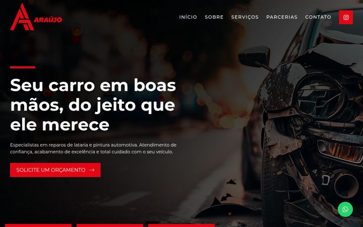 Screenshot of araujolatariaepintura.com.br