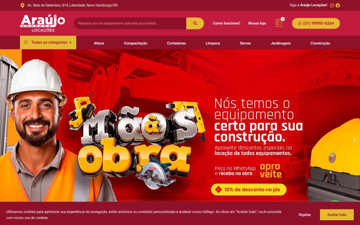 Screenshot ta' araujolocacoesnh.com.br