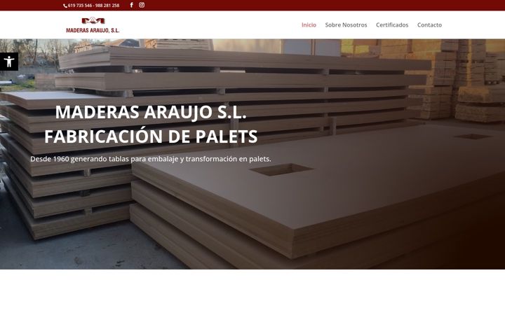 Screenshot of araujomaderas.es