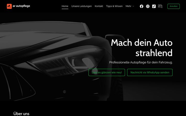 Kuvakaappaus sivustosta arautopflege.com