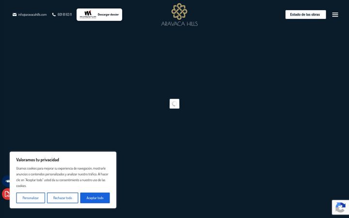 Screenshot of aravacahills.com