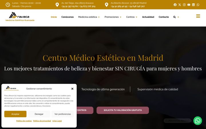 Screenshot ta' aravacamedicinaestetica.es