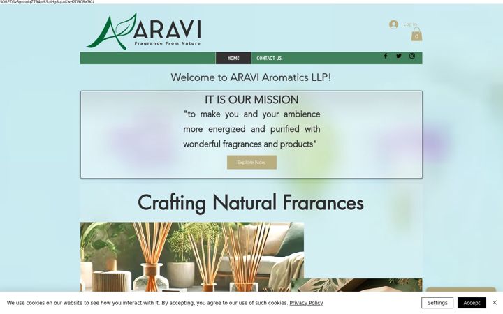 Screenshot of aravi.in