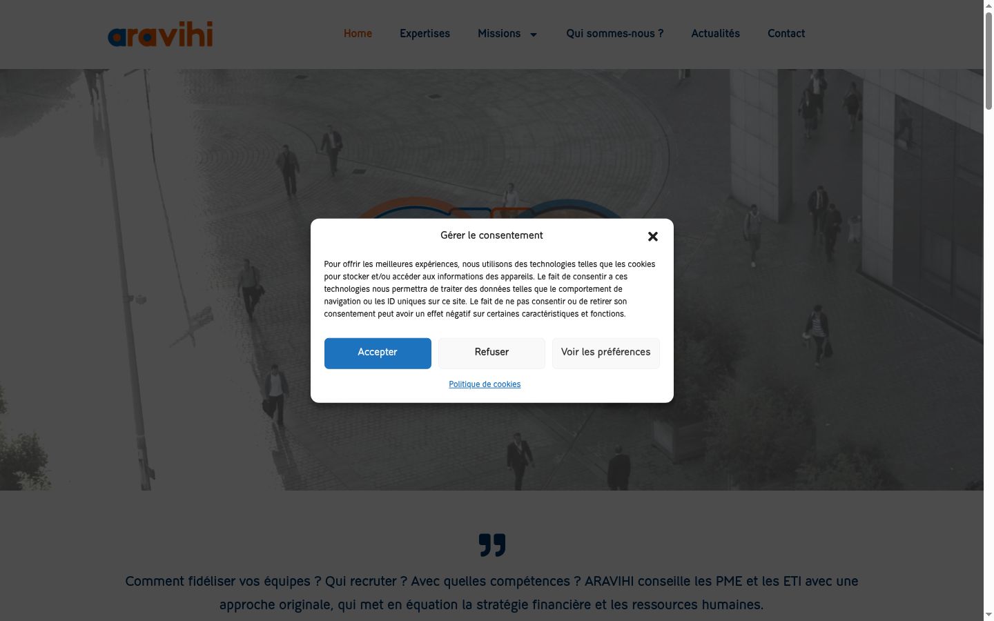Screenshot tal-banner tal-kunsens muri qabel kwalunkwe interazzjoni