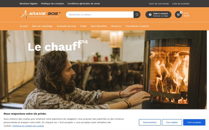 Screenshot of aravisbois.com