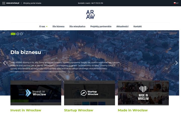 Screenshot of araw.pl