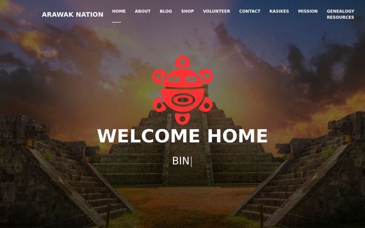 Screenshot of arawakdiasporanation.org