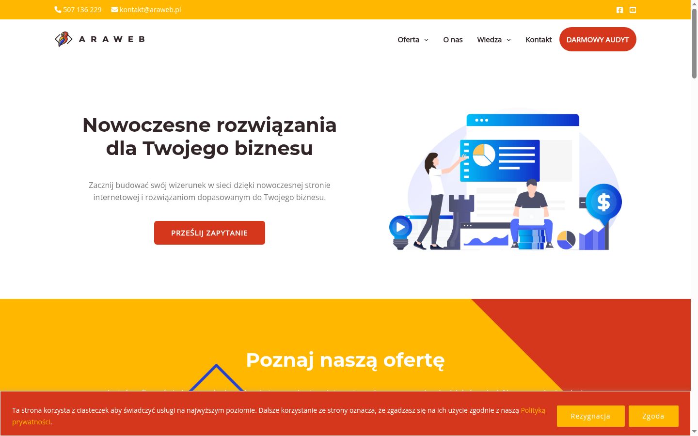 Capture d'écran de la bannière de consentement affichée avant toute interaction