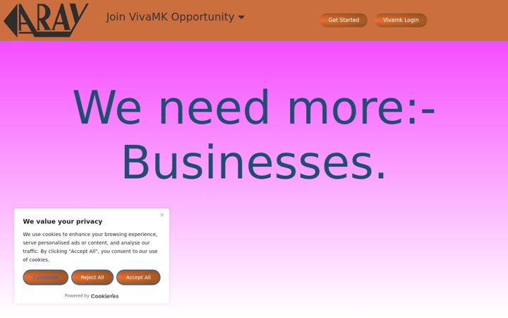Screenshot ta' aray.co.uk