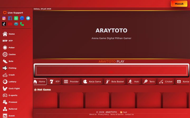 Screenshot of araytoto.com