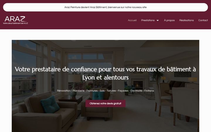 Screenshot of araz-peinture.fr