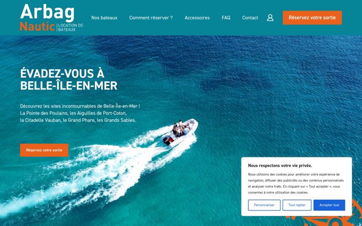 Ekrānuzņēmums no arbag-nautic.fr