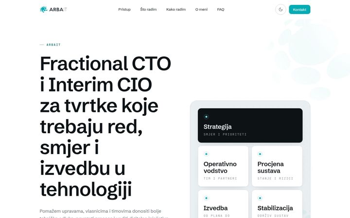 Screenshot of arbait.hr