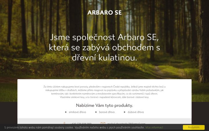Screenshot of arbaro.eu