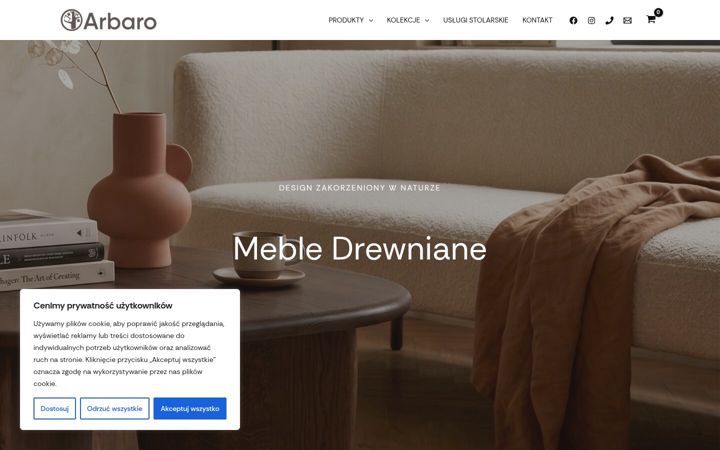 Screenshot of arbaromeble.pl