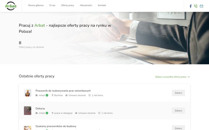 Screenshot of arbat.com.pl