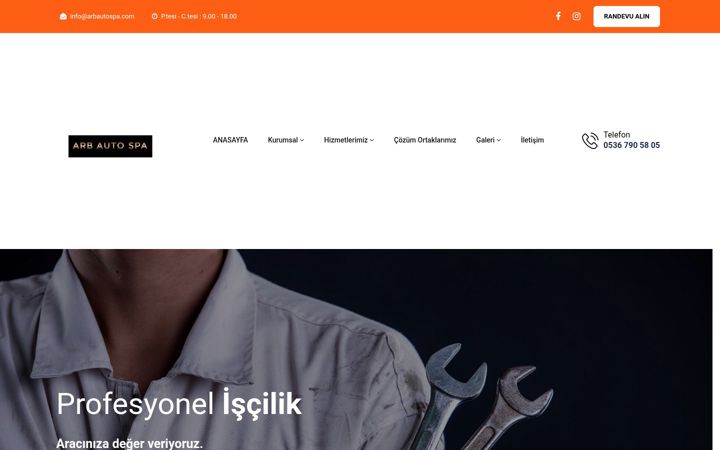 Screenshot of arbautospa.com