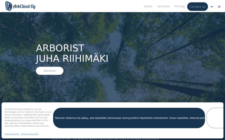Screenshot of arbclimb.fi