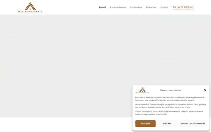 Skærmbillede af arbconstruction.ch