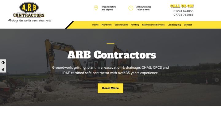 Screenshot of arbcontractors.co.uk