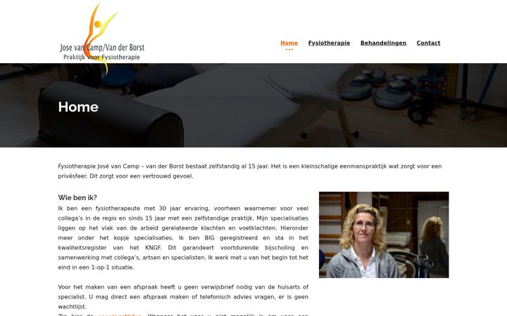 Skærmbillede af arbeids-fysiotherapie.nl