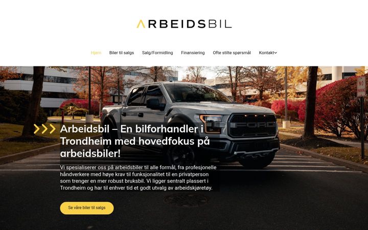 Screenshot of arbeidsbil.no