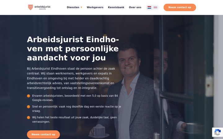 Screenshot of arbeidsjurist-eindhoven.nl