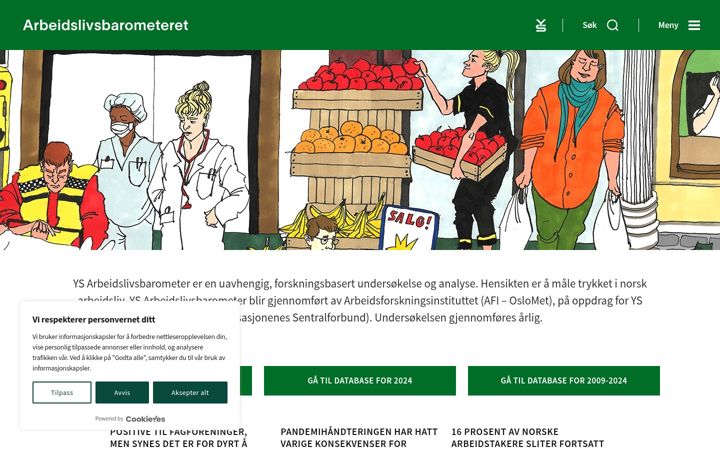 Skærmbillede af arbeidslivsbarometeret.no