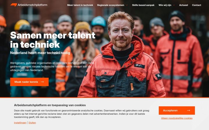 Screenshot του arbeidsmatchplatform.nl