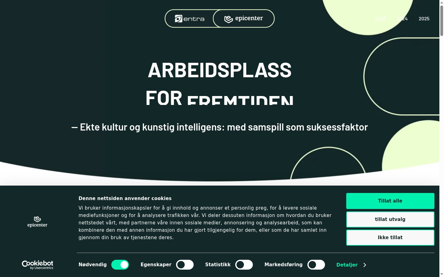 Screenshot des Einwilligungsbanners vor jeglicher Interaktion