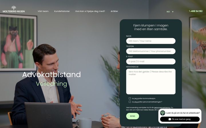 Screenshot of arbeidsrettsadvokater.as