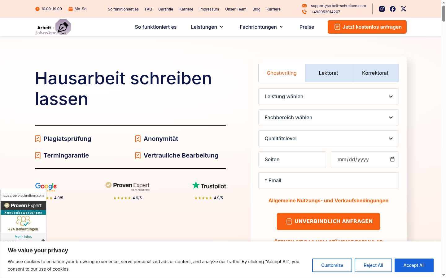 Screenshot tal-banner tal-kunsens muri qabel kwalunkwe interazzjoni
