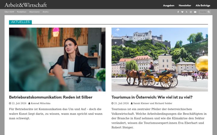 Screenshot ta' arbeit-wirtschaft.at