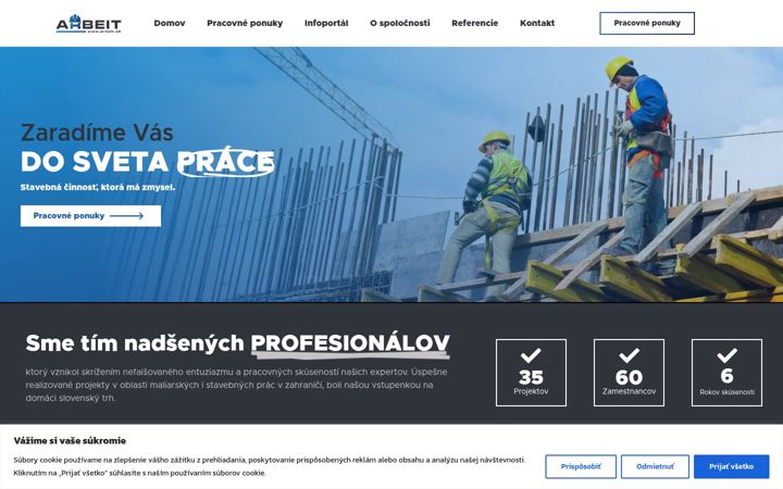 Screenshot of arbeit.sk