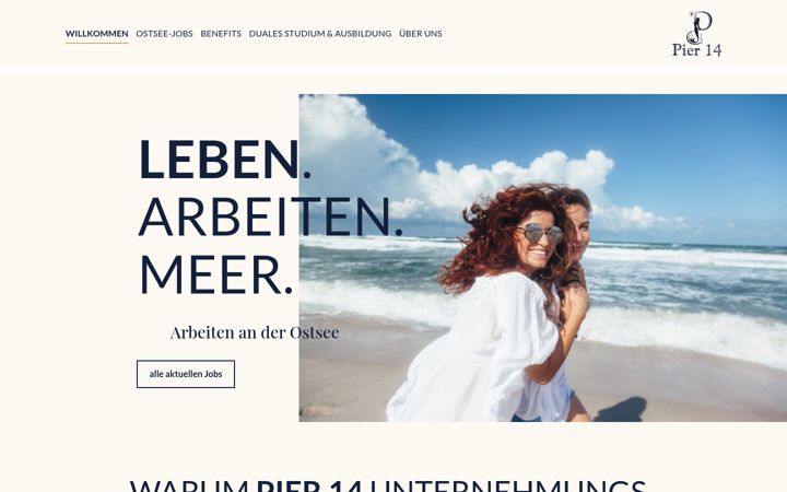 Screenshot of arbeiten-an-der-ostsee.de