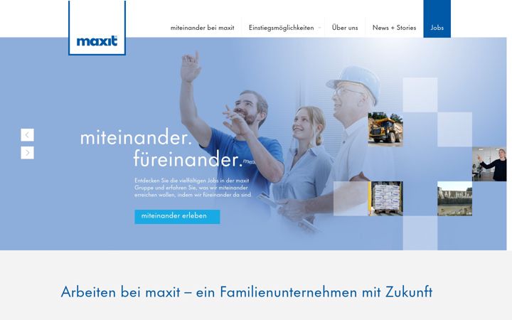 Screenshot of arbeiten-bei-maxit.de