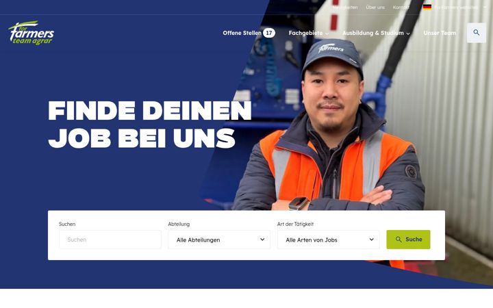 Screenshot of arbeitenbeiforfarmers.de