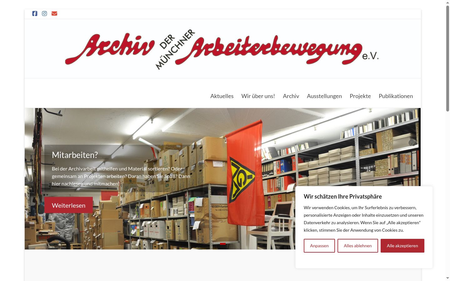 Screenshot tal-banner tal-kunsens muri qabel kwalunkwe interazzjoni