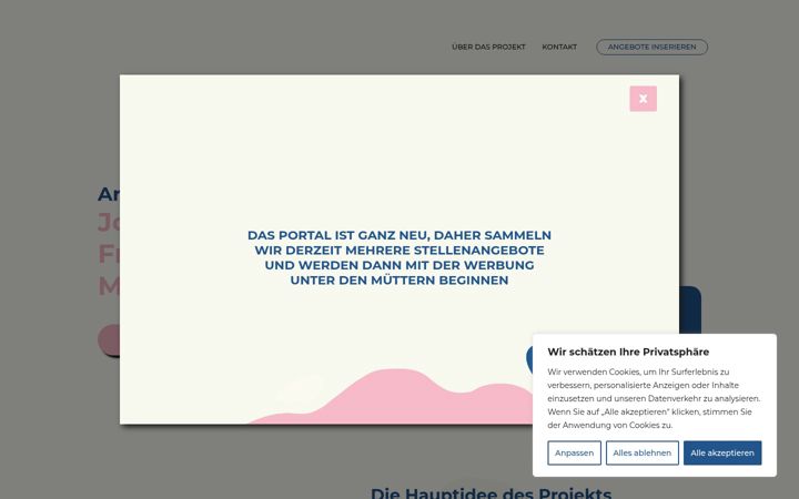 Screenshot of arbeitfurmutter.de