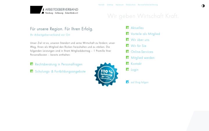 Screenshot ta' arbeitgeber-flensburg.de