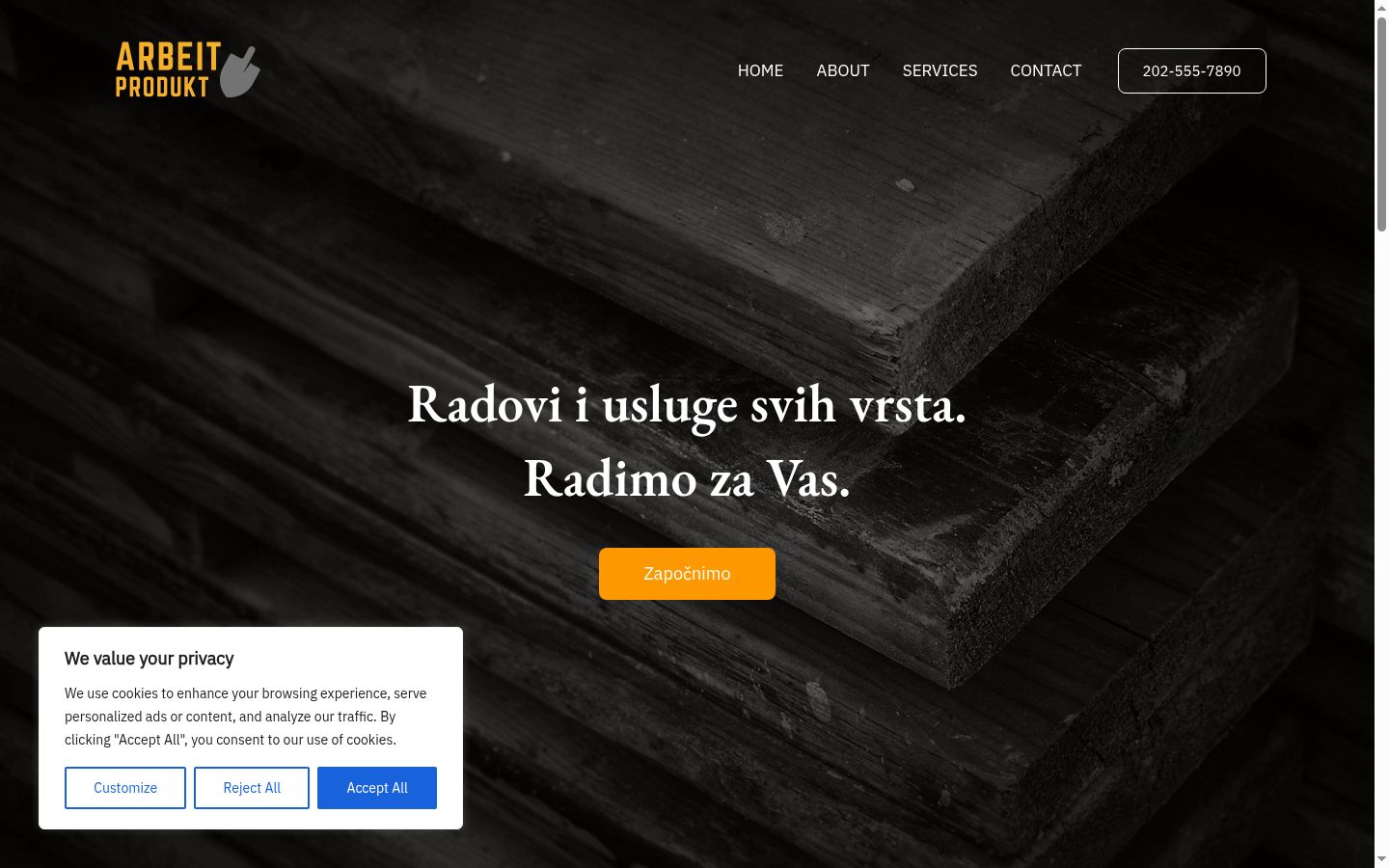 Sutikimo reklamjuostės, rodytos prieš bet kokią sąveiką, ekrano kopija