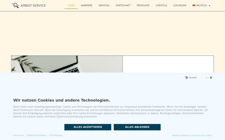 Screenshot of arbeitservice.com