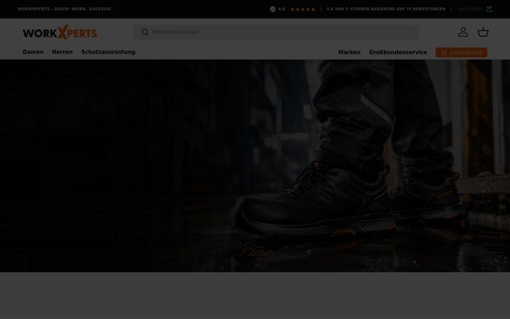 Screenshot of arbeitskleidung-expert.de