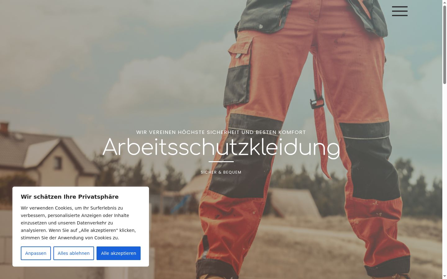 Screenshot of the consent banner shown before any interaction