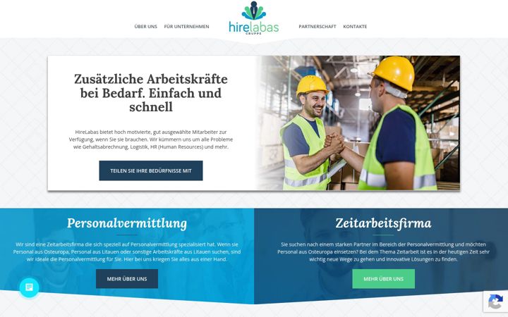 Captură de ecran a arbeitskrafte-eu.com
