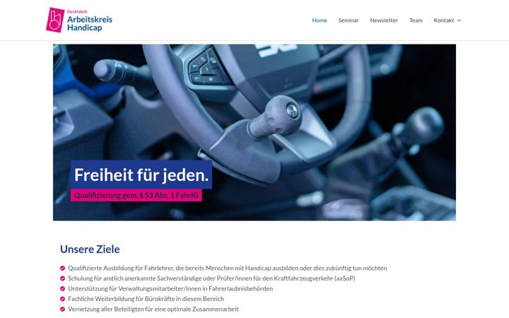 Ekrano kopija arbeitskreishandicap.de