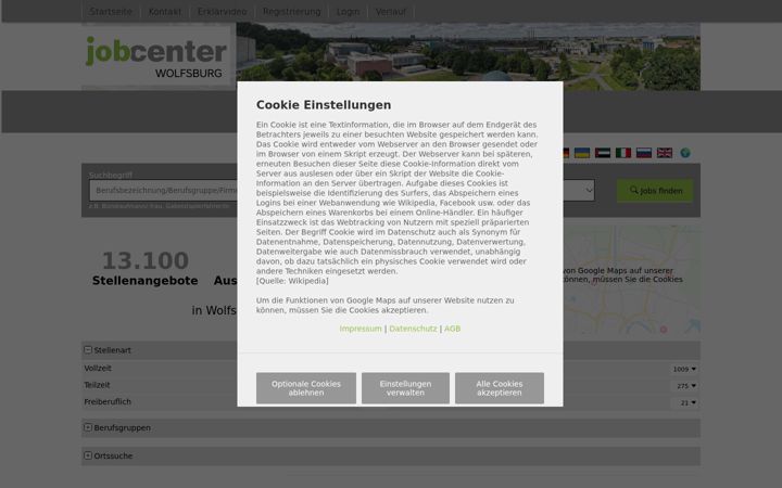 Ekrano kopija arbeitsmarkt-wolfsburg.de